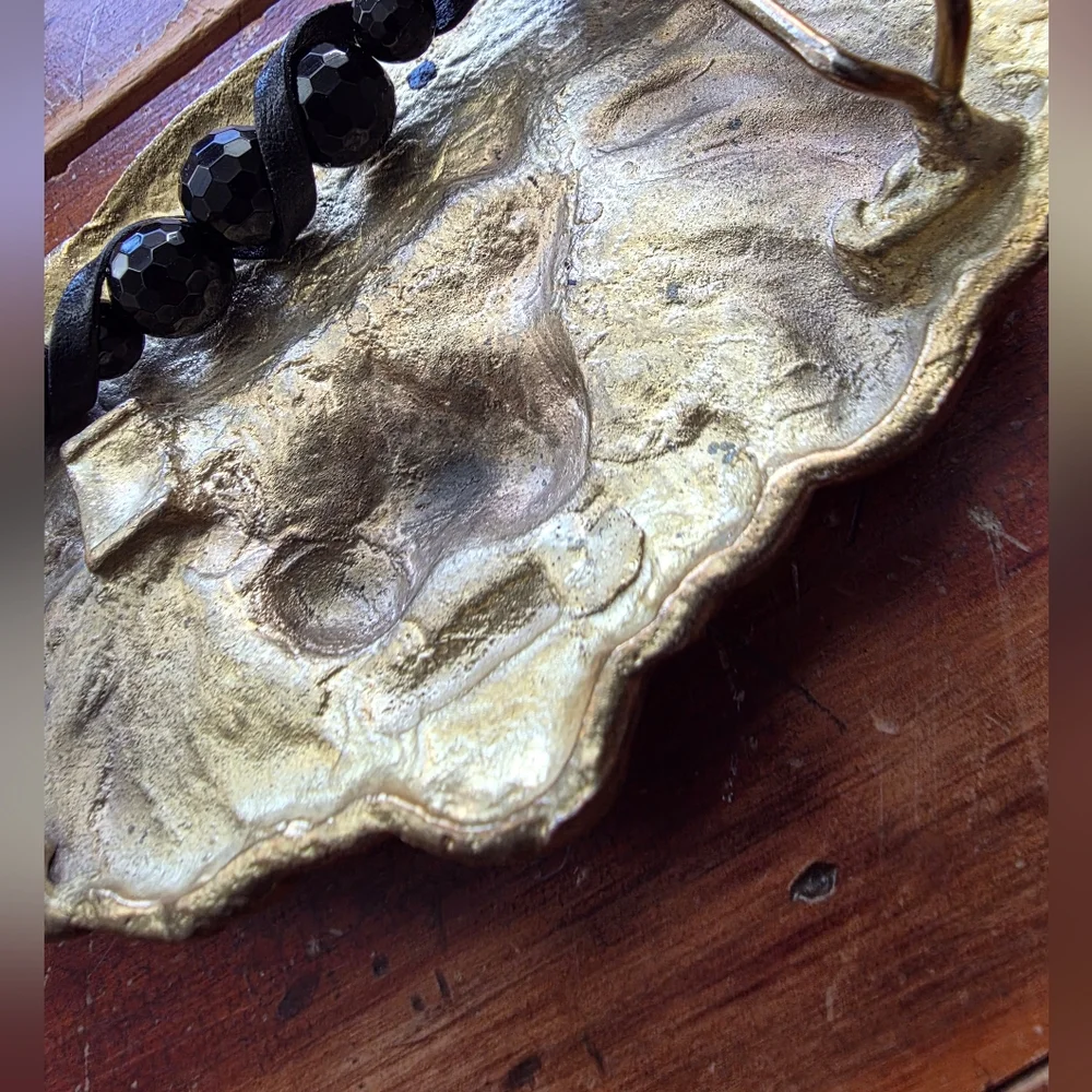 Goldtone Etched Lion Bag Charm - Custom Made - Picture 9 of 16